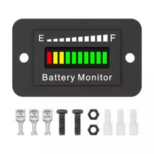 12V 24V 36V 48V 60V 72V 배터리 모니터 미터 방수 LED 용량 전압 표시 산 및 리튬 게이지 골프 카트