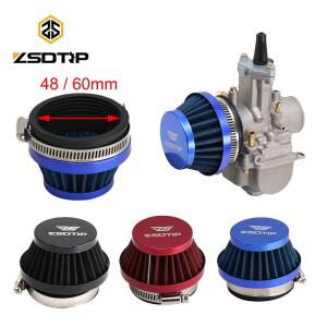 ZSDTRP 범용 기화기 에어 필터 클리너 KEIHI KOSO MIKUNI OKO 용 48mm 55mm 60mm 바이크 오토바이 스쿠터