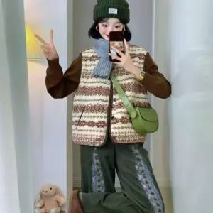 캐주얼 여성 노르딕리버서블양털조끼