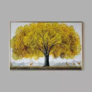 재물자석 돈나무액자 잉어그림 풍수지리인테리어 사슴