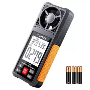 TopTes TS-301 디지털 풍속계 2.26인치 대형 백라이트 LCD 화면 포함 세일링 서핑 드론 플라잉 RC 비행기