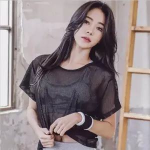 [keepick_킵픽] 여자크롭티 시스루티셔츠 망사 메쉬 레이어드티