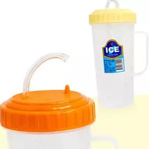 노인용 빨대 컵 실리콘 투명 요양원 환자용 빨대 컵 어린이 500ml 장애인용 플라스틱 재활용 손잡이 식사용