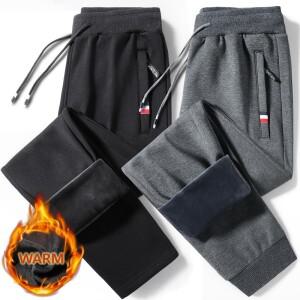겨울  바지 남자 면화 운동복 Tracksuit 하의 스키니 스웨트 팬츠 양털 트랙 Mens Joggers 8XL