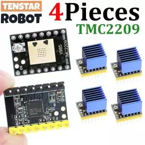 TENSTAR 4개 TMC2209 모듈 V2.0 히트 싱크 포함 스테퍼 모터 드라이버 2A 3D 프린터 부품 256 서브디비전
