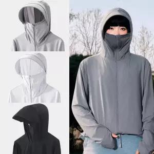 얇은 자외선차단아이스집업 여름점퍼 햇빛차단 아이스 반집업 간절기 얇은티셔츠 하프집업 긴팔 후드티