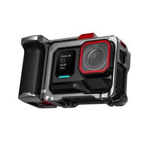 INSTA360 에이스 프로 2 / 프로용 BRDRC 그립 키트(케이지 포함) 셔터 버튼이 있는 핸들 홀더 번들 확장 마운트 퀵 릴리스 액세서리용 콜드