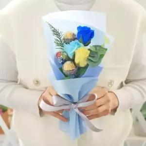 [텐바이텐]쁘띠 페레로로쉐 꽃다발 블루 초콜릿 사탕 선물 부케