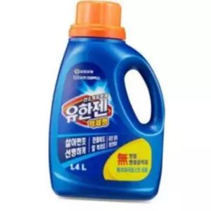 유한젠 산소계 표백제 1.4L 액체형 문구 사무 탕비 생활 세탁 옷감 빨래 청소 집안일