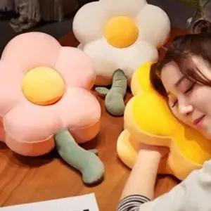 키밍 플라워 낮잠 쿠션 사무실 베개 팔쿠션 편안한 수면용
