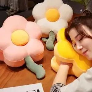 키밍 플라워 낮잠 쿠션 사무실 베개 팔쿠션 편안한 수면용