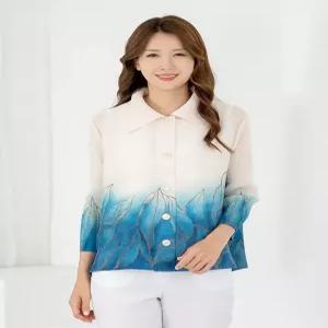 엄마옷 플리츠 볼레로 자켓 7부 605FGH201 마담/중년여성/빅사이즈/50대/60대