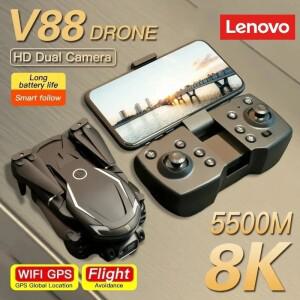 레노버 V88 드론 8K 4K 5G GPS 전문 항공 촬영 원격 조종 HD 듀얼 카메라 쿼드콥터 장난감 UAV