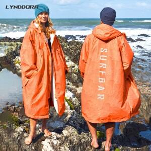 방수 서핑 변경 가운 야외 코트 양털 양모 자켓 후드 망토 비치 풀 라이닝 Anorak Raincoat 남여 목욕