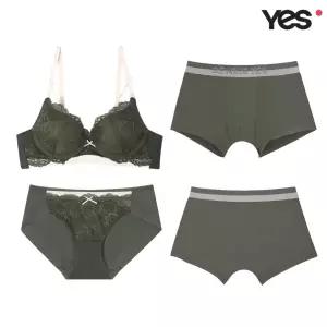 [롯데백화점]예스 카키 커버리지 커플속옷SET2 YSWBZA01YSWPZA02YSMDZA01