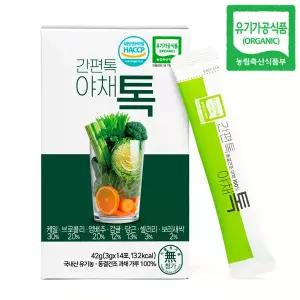 [산마을] 동결건조 유기농 간편톡 야채톡 스틱분말 3gX14포 국내산 건강분말