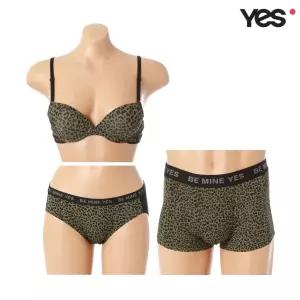 [롯데백화점]예스 데일리 카키 호피 커플속옷SET YDWBZ673YDWPZ673YDMDZ673