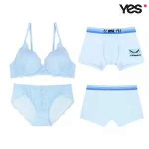 [롯데백화점]예스 스카이블루 레이스 커플속옷SET1 YSWBZ805YSWPZ805YSMDZ805