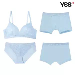 [롯데백화점]예스 컴포트 레이스 노와이어 커플속옷SET YSWBZA13YSWPZA13YSMDZA13