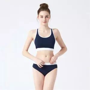 [베이직엘르] 여성인 래쉬가드 이너 브라탑 비키니 팬티 수영복 세트 BEL S230N_P065109018