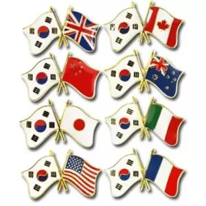 아트박스 로고마크 국기교차뺏지 캐나다호주이탈리아프랑스영국중국일본미국)