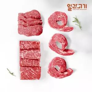 [일간고기][냉장] 1등급 암소한우 구이세트 500g (새우/살치/알등심)