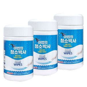 마법의 청소용 물티슈 150매 3통 찌든때 기름때 매직 만능 클리너 청소물티슈