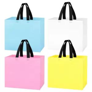 대형 무지 코팅 부직포가방(가로)41.5cm x (세로)32cm x (폭)12cm 쇼핑백 시장바구니 마트가방