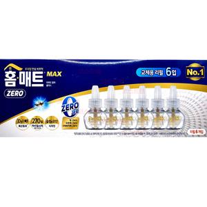 홈매트 제로 리퀴드 알파플러스 리필 6개입 모기약 45일