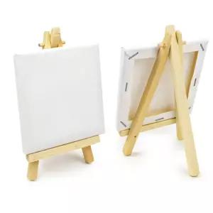 제이군 미니 이젤 캔버스 세트 취미놀이 미술놀이 10X10cm 미니캔버스 화판