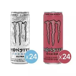 [코카콜라]몬스터에너지 울트라 355ml 24CAN + 파이프라인 펀치 355ml24CAN _ 분리배송