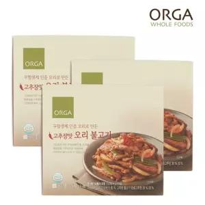 맛있는家 [올가] ORGA 고추장맛 오리 불고기 400g 200g x 2팩) x 3박스