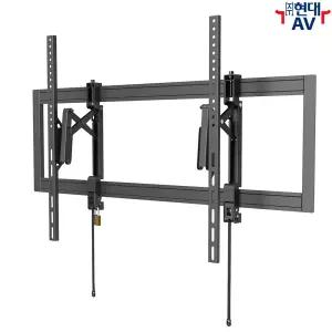 현대AV HD-1815-610T 초대형 TV 벽걸이 브라켓, 105인치/80kg/VESA 1000x600mm 호환, 상하좌우 각도 조절 및 벽면 콘센트 내장 가능, 스프링 텐션 고정 걸쇠 장착, 한글 설치안내서 제공