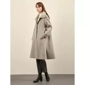 [올리비아로렌] 니트배색 세미 오버핏 롱코트VOCEA4WA321 [P003714627]