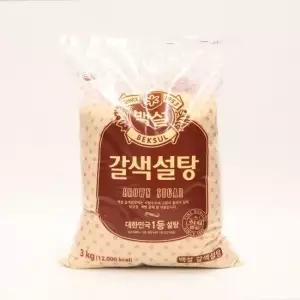 친절한탄씨 백설 갈색 설탕 3kg 황설탕 갈색 설탕