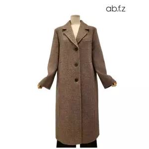 [롯데백화점]abfz 헤링본 보이핏 핸드메이드 알파카 롱 울 코트 APZ4QC01K
