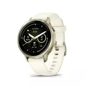 가민 베뉴 4 GPS 웰니스 스마트워치 루나 골드(본 실리콘 밴드), 41mm