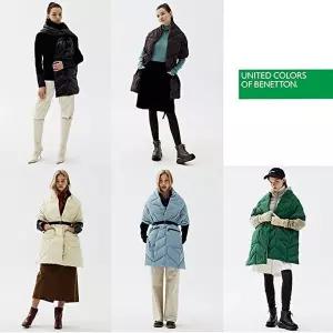 [베네통]BENETTON 하이브리드 롱 다운 숄