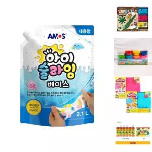 아모스 아이슬라임 베이스 2.1L 1개/컬러/클레/클레이/어린이/감각/발달/셋트/점토/완구/도움/부드/공예