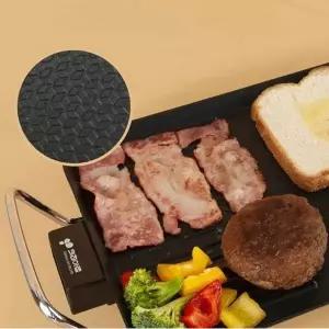와이드 그릴 논스틱 철판 가정용 전기 그릴 멀티 불판 식탁 스테이크 휴대용 접이식 실내용 바베큐 야외용