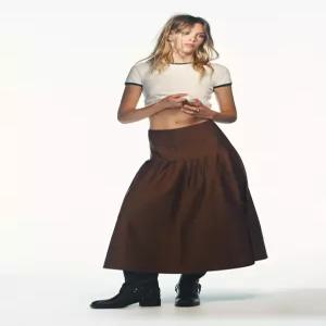 zara 자라 플리츠 미디 스커트 - 다크 브라운1255/564/716118485