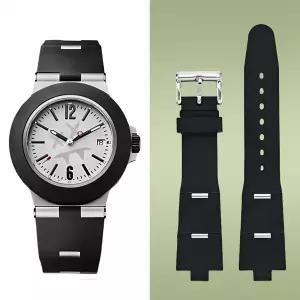 호환  BVLGARI Bvlg Diagono 시계 밴드 남성용 소프트 스포츠 방수 팔찌 손목 밴드 822mm 824mm 용 고무 시