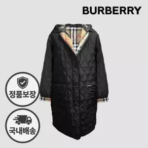 버버리 블랙 파크게이트 후드 퀼팅 롱 자켓 8084209 145680990