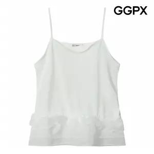 [AK수원점]  쉬폰 티어드 슬리브리스 티셔츠 (GQ2TS001B)