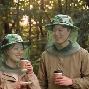 (색상 방충안전망모자 A)방충 안전망 모자 벌초 양봉 낚시 모자 캠핑 벌레 해충 벌모자 정글