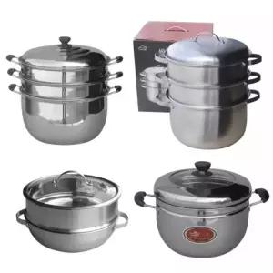 스텐 찜냄비 / IH 인덕션 2단 3단 대형 찜기 찜통 찜솥 찜요리 냄비