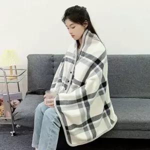 양면 방한 무릎 수면 망토 극세사 어깨 담요 포근한 담요