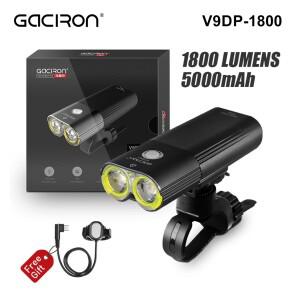 가시론 자전거 헤드라이트 V9DP-1800 USB 충전식 방수 자전거 라이트 야간 라이딩용 유선 리모컨 자전거 전