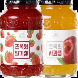 초록원 딸기잼 1kg + 사과잼 1kg