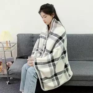 [투유몰] 양면 방한 무릎 수면 망토 극세사 어깨 담요 포근한